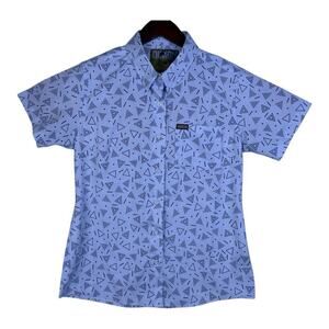 Dixxon Tainted Love Button Up Shirt Men's Medium Short Sleeve Geometric